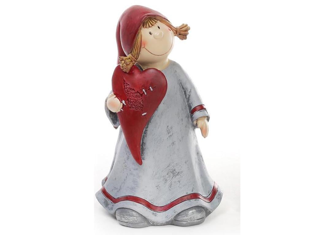 Фигурка декоративная Девочка с сердцем 19 см (BD-823-113-A1)