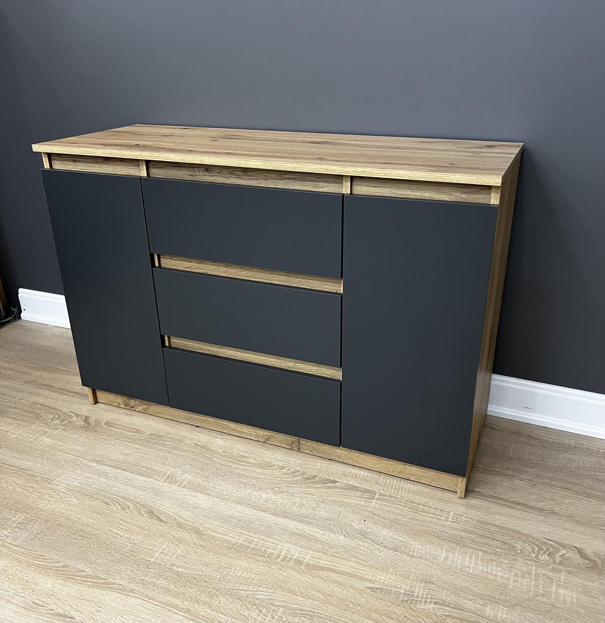 Комод Kvatro 3/2 1100х750х400 мм Дуб аппалачі/Антрацитовий - фото 9 Комод Kvatro 3/2 1100х750х400 мм Дуб аппалачі/Антрацитовий - фото 9