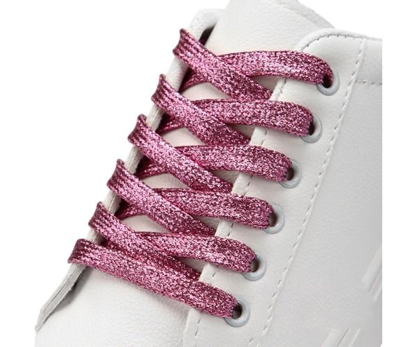 Шнурки перламутрові блискучі для взуття 1,6 м Рожевий Шнурки перламутрові блискучі для взуття 1,6 м Рожевий