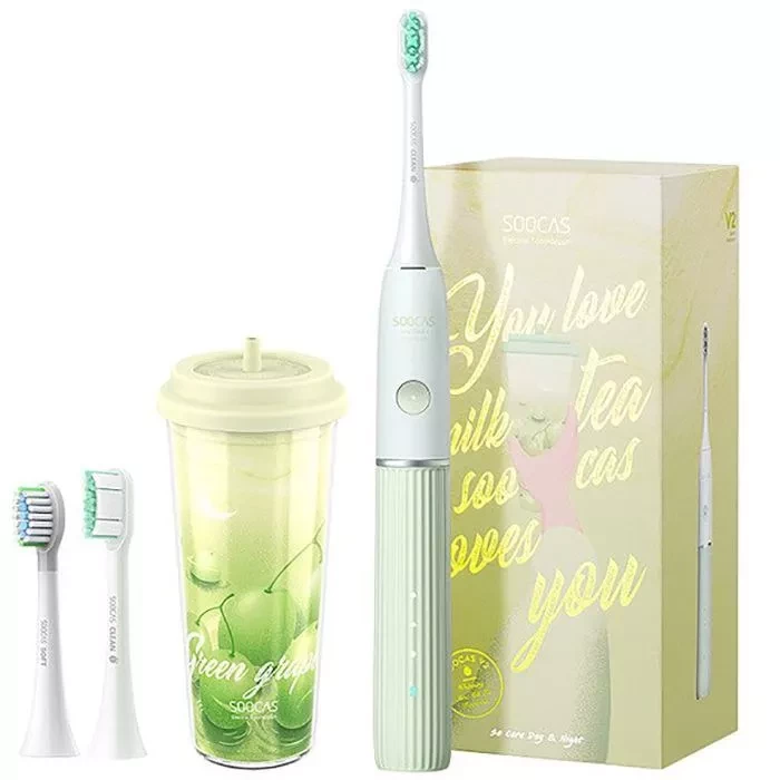 Щітка електрична зубна Sooocas Sonic Electric Toothbrush V2 Green - фото 3