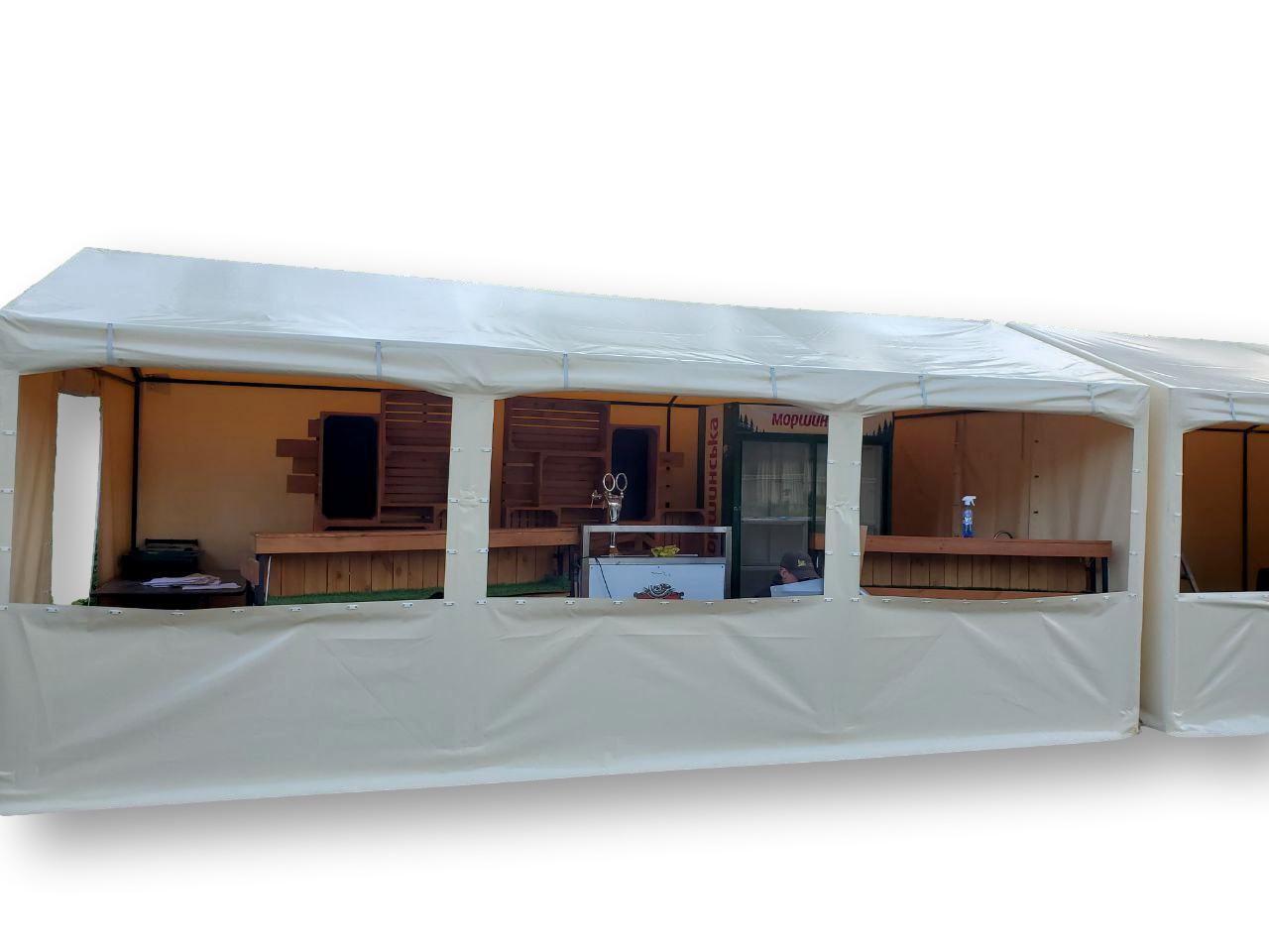 Намет торгівельний ПВХ каркасний 3х6 м