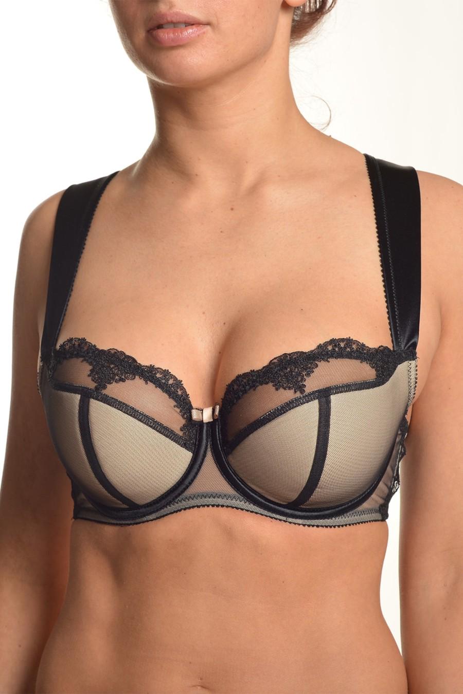 Бюстгальтер с уплотненной чашкой ZeBra 70C Черный/Жареный миндаль (66948)