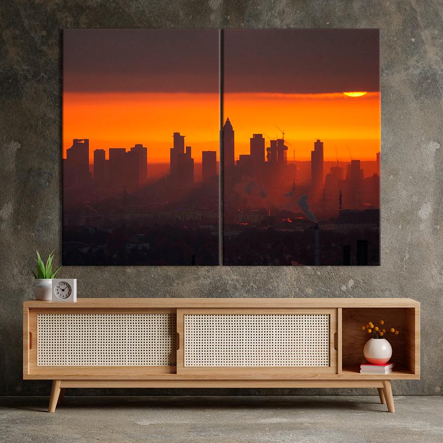 Настенний декор Силуэт большого города 71x51 см (A651-2)