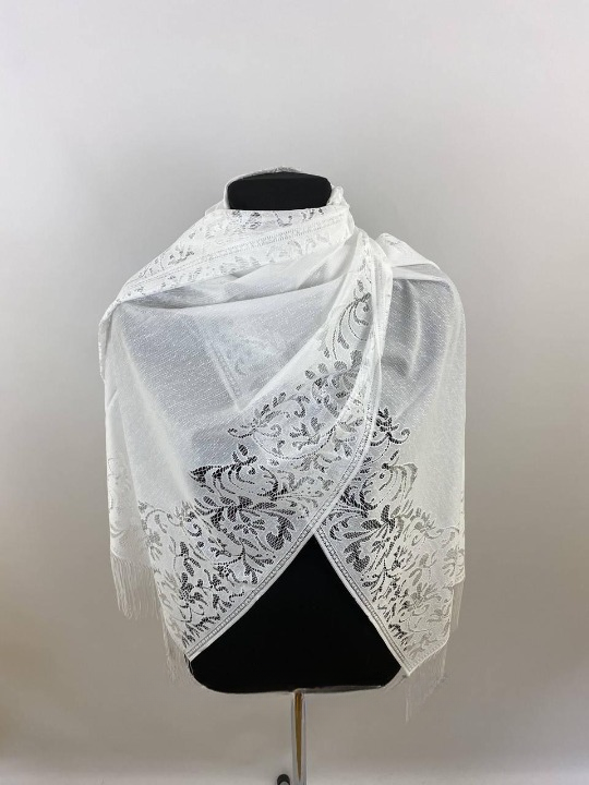 Шарф ажурный Айвори (ШарфПоли3)