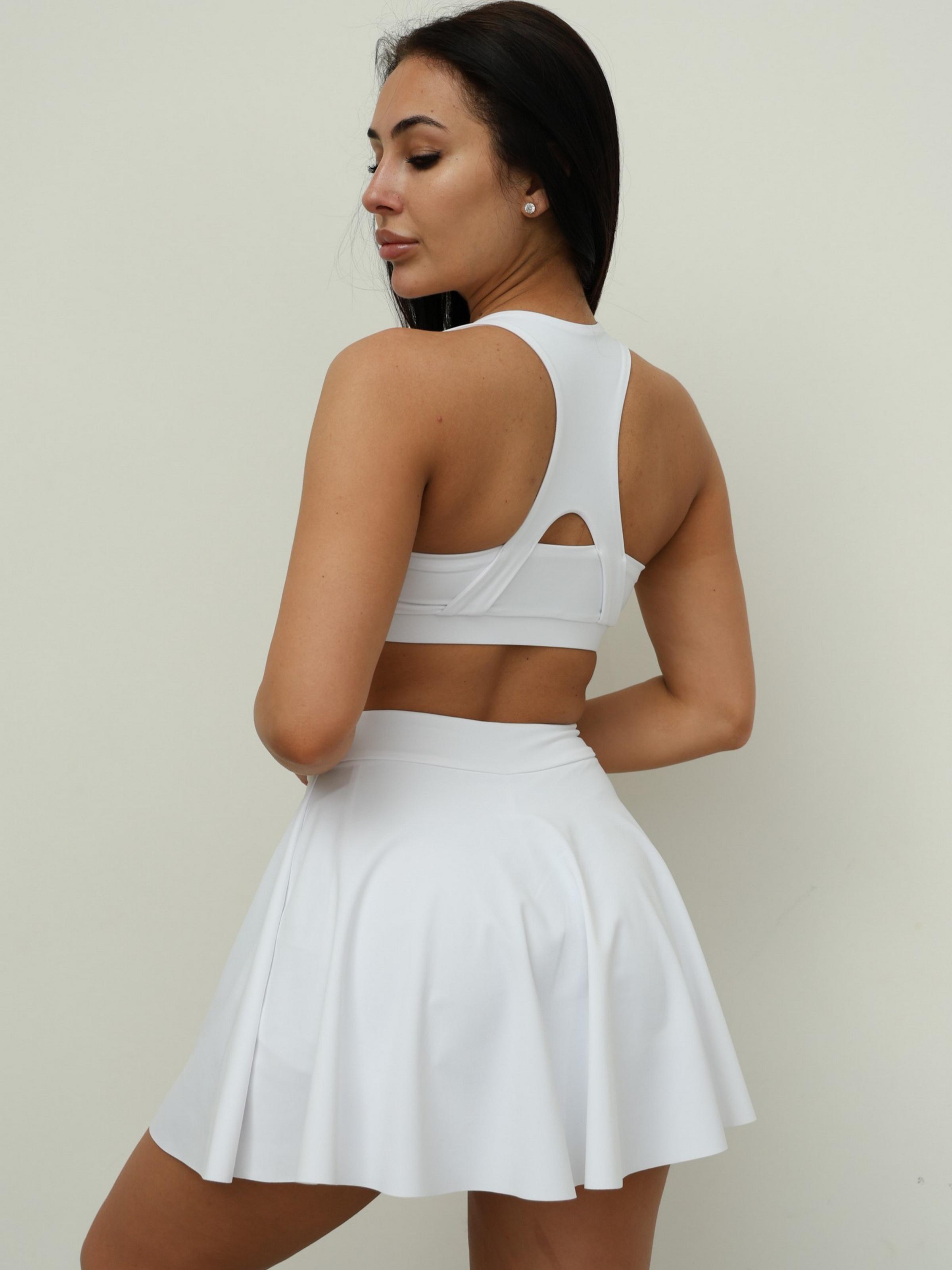 Комплект жіночий спортивний Nova Vega спідниця-шорти/топ S Білий (501770-13131) - фото 5 Комплект жіночий спортивний Nova Vega спідниця-шорти/топ S Білий (501770-13131) - фото 5