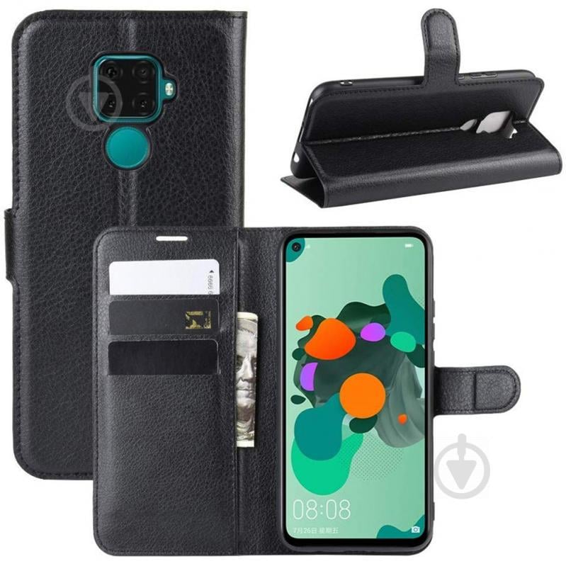 Чехол-книжка Litchie Wallet для Huawei Mate 30 Lite / Nova 5i Pro Black (hub_DKJv84342) - фото 2