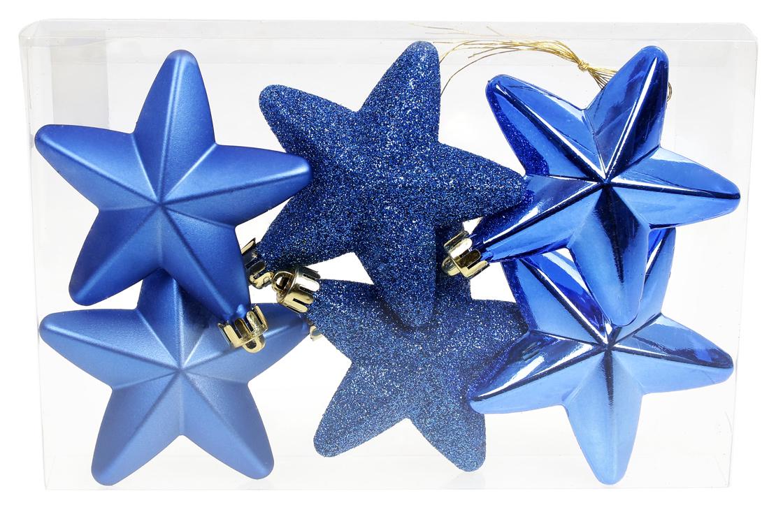 Набор елочных украшений Звезды BonaDi 6 шт. (147-909)