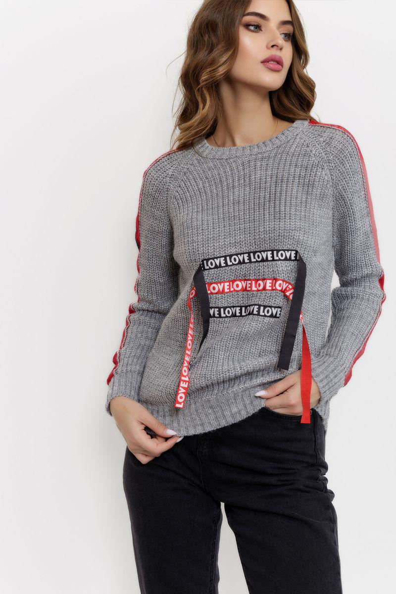 Светр жіночий в'язаний Ager 167R1007 S/M Сірий (9624670)