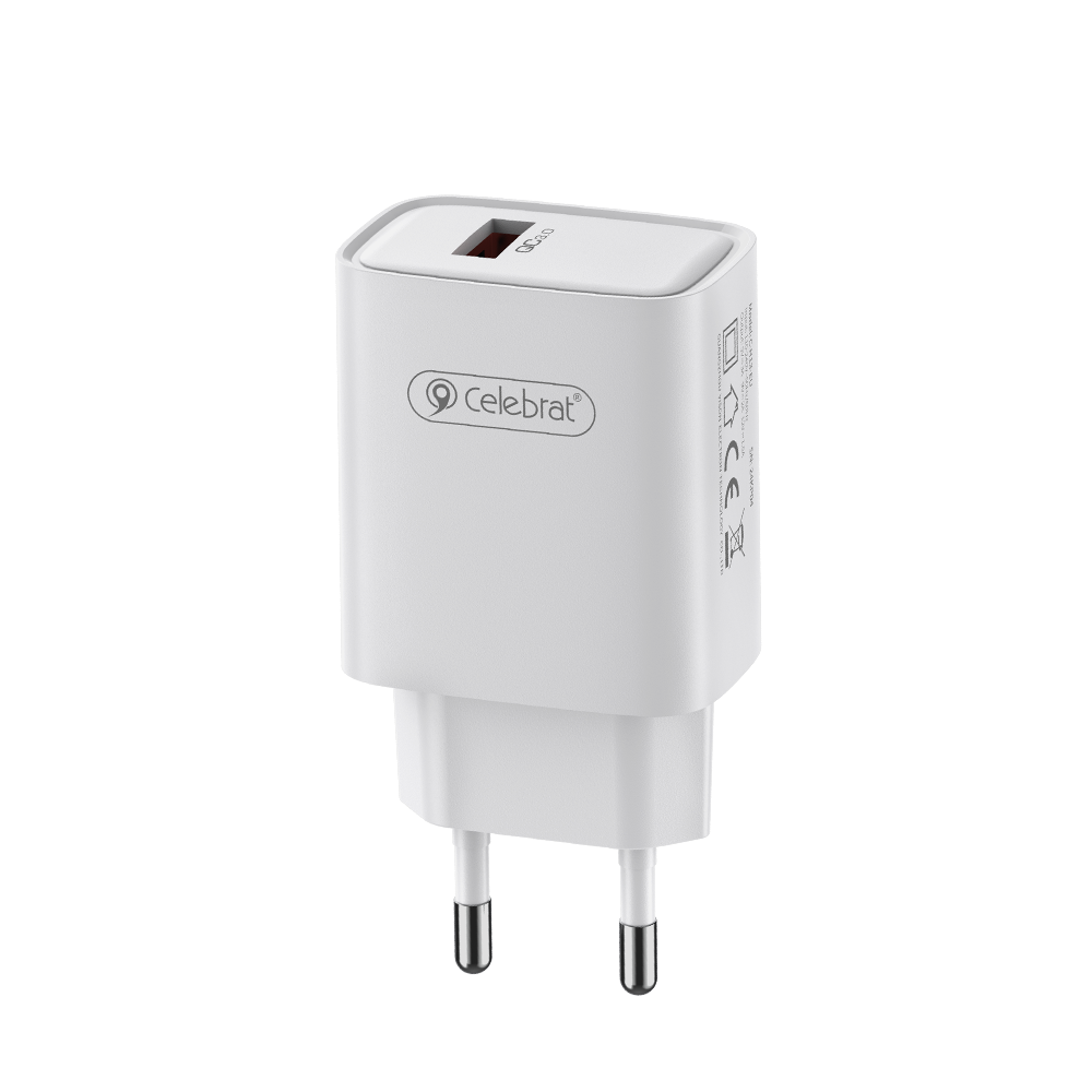 Зарядний пристрій Celebrat C-H13 1xUSB 18W wall charger White