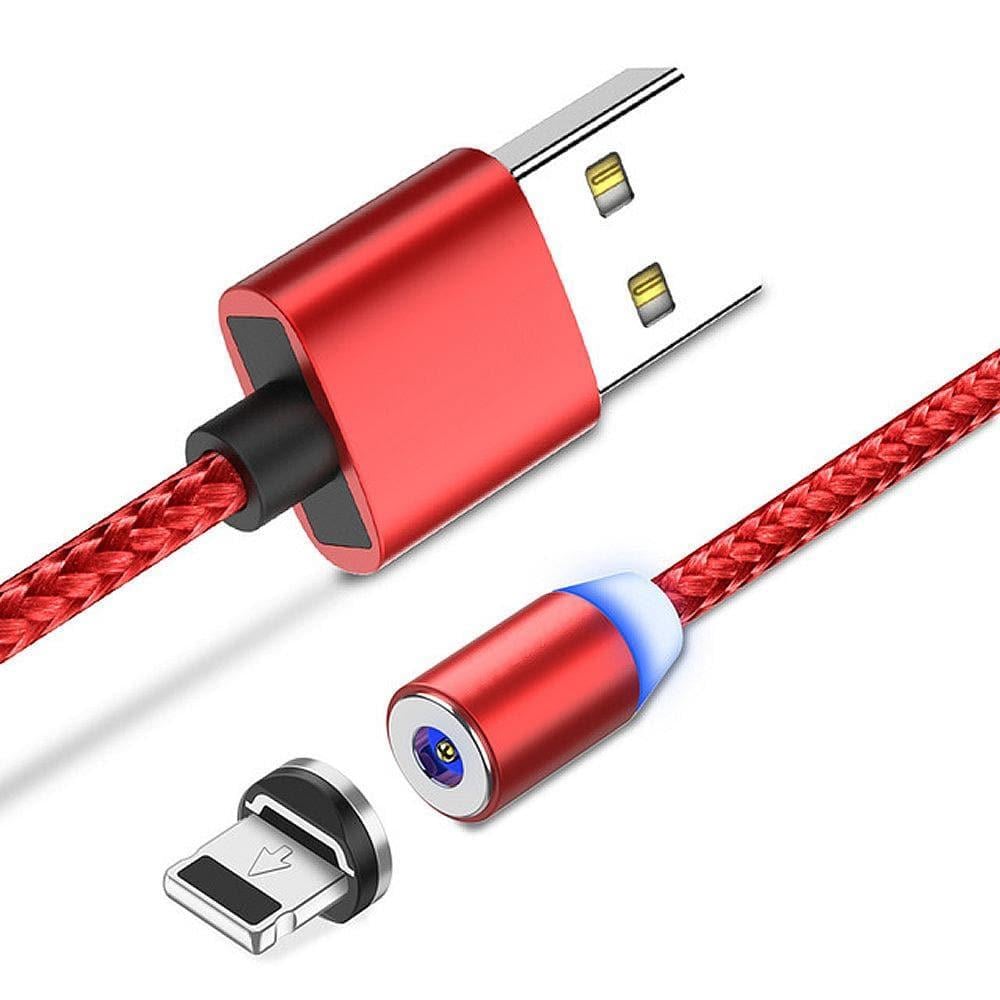 Кабель магнітний для заряджання Lightning X-CABLE Metal Magnetic Cable 360 red (iz14620)