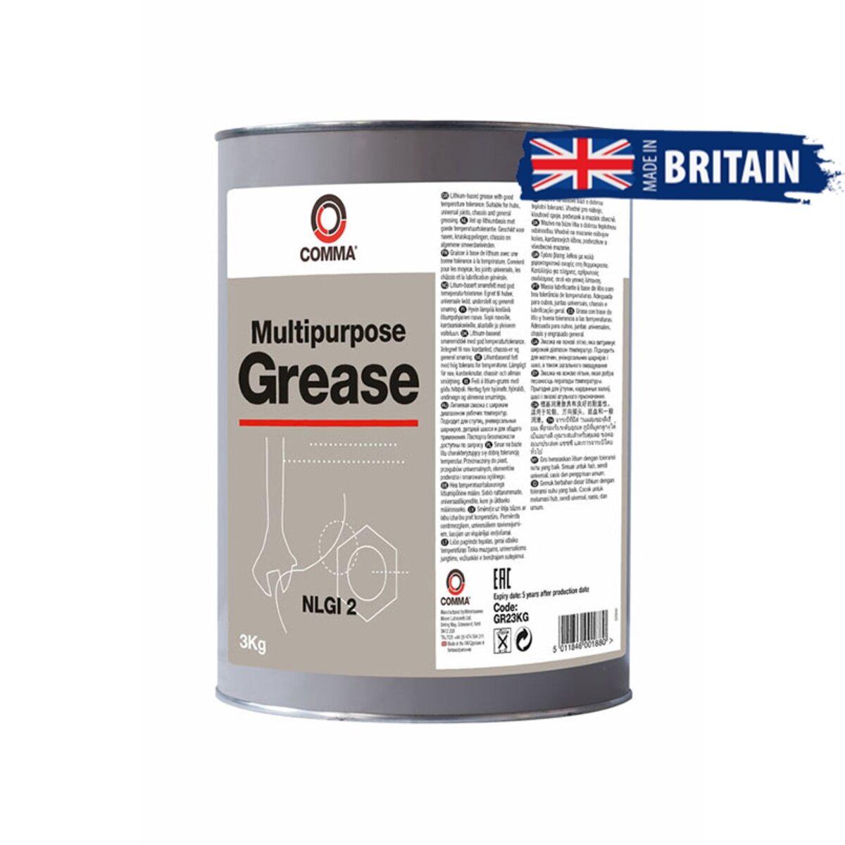 Смазка автомобильная COMMA Multipurpose Grease 2 3 кг (GR23KG) - фото 3