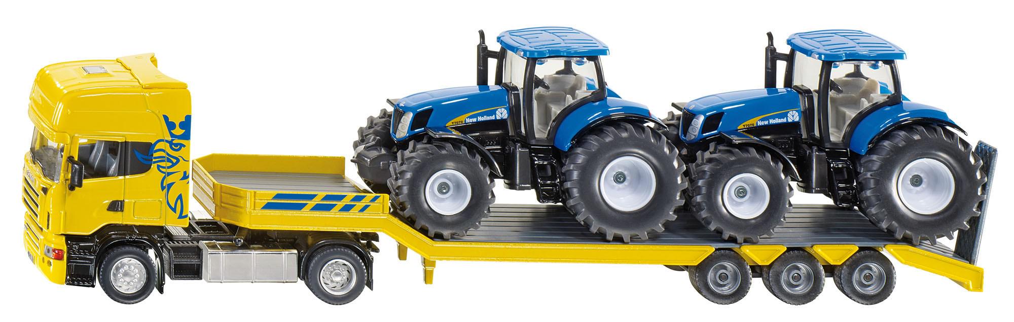 Іграшка Тягач Scania с 2 NH Іграшка тракторами масштабна модель 1:50