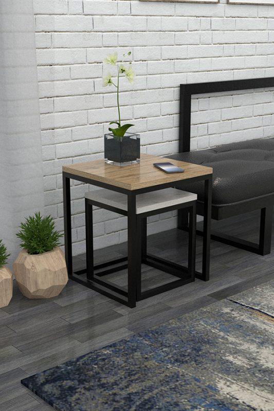 Журнальный столик EcoLoft Duet DSP-1106 Лофт модульный Дуб Аппалачи/Дуб Кортона (22981574)