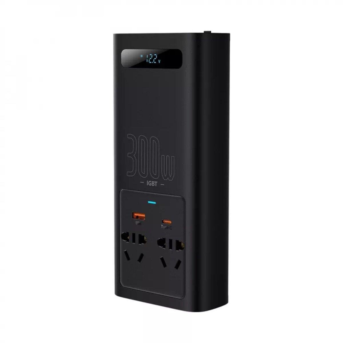 Автомобильный инвертор BASEUS IGBT Power Inverter 300W 220V CN/EU Black - фото 3