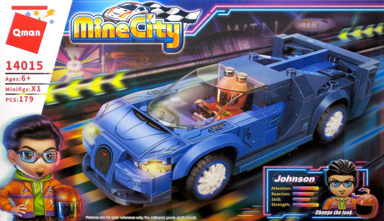 Конструктор Qman Brick 14015 спортивная машина Bugatti Gran Turismo GT-16 179 деталей 1 фигурка