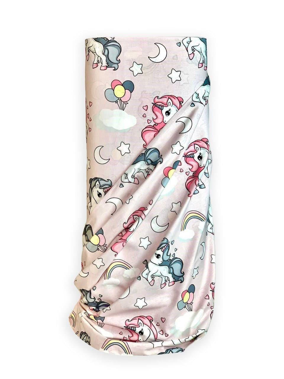 Ткань для постельного белья ранфорс единороги 240 см Розовый (G-8919/8 00063)