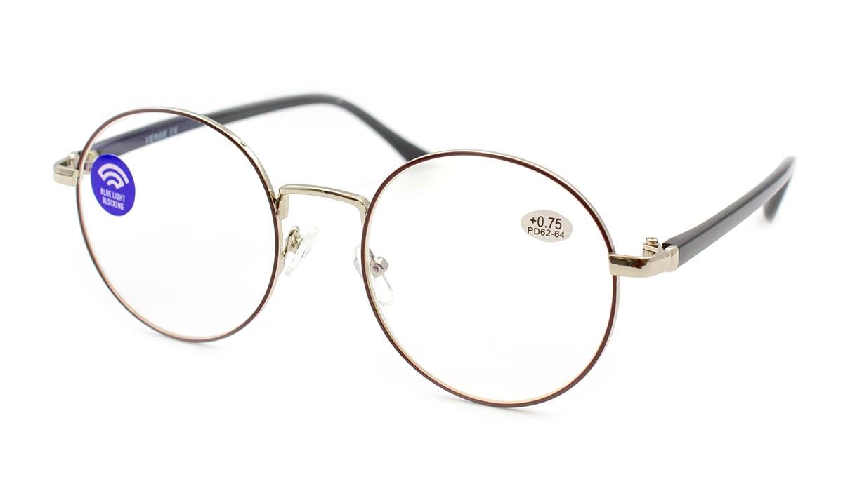 Окуляри для зору унісекс Verse 323100-C3 Blue blocker в металевій оправі +0.75 (103701319)