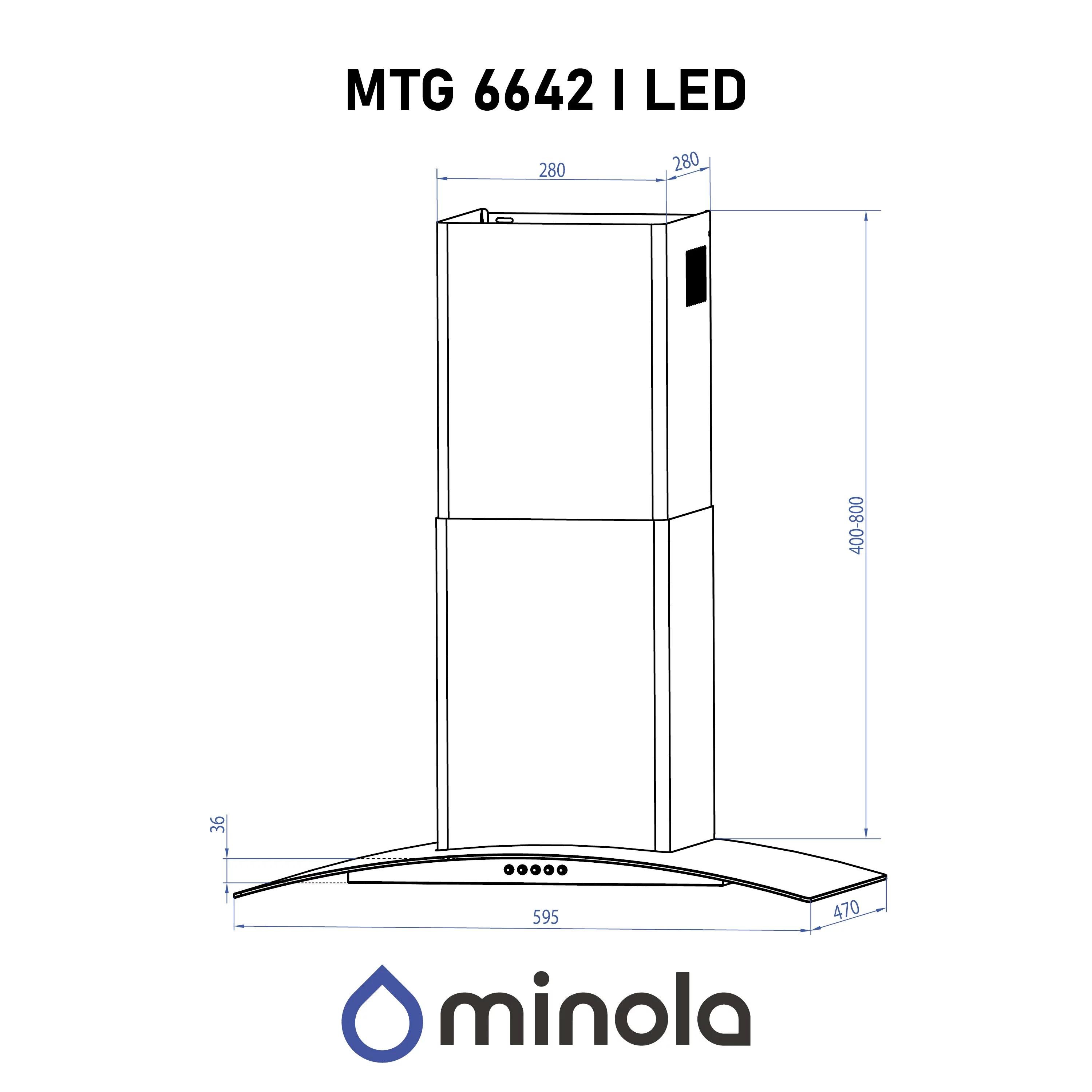 Вытяжка декоративная Minola MTG 6642 I LED - фото 12
