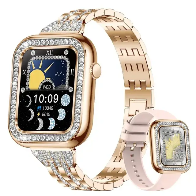 Смарт-часы женские LIGE Diamond Elegance Smartwatch с функциями мониторинга здоровья