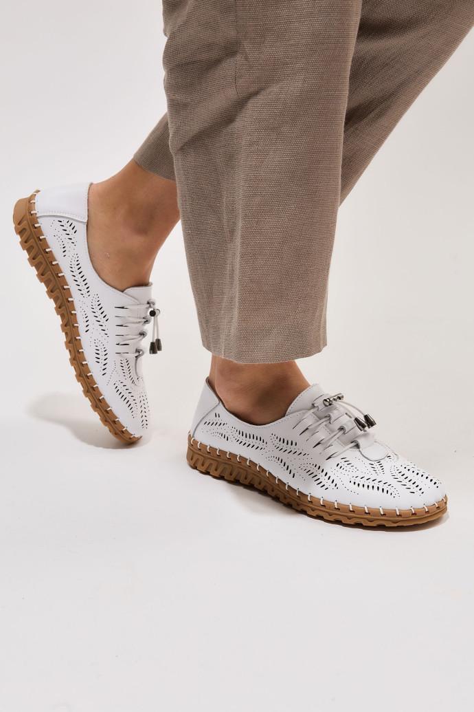 Мокасины женские ALLSY кожаные р. 37 Белый (195189) - фото 5 Мокасины женские ALLSY кожаные р. 37 Белый (195189) - фото 5