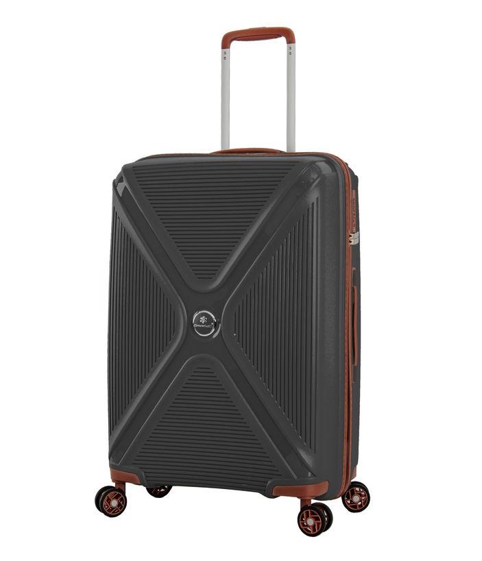 Чемодан Snowball 84803 средний полипропилен 67х44х25 см 72 кг Серый