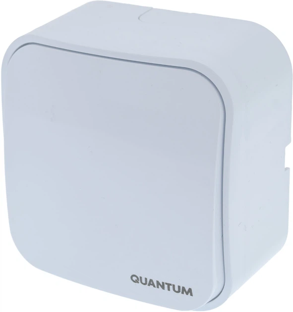 Вимикач накладний Quantum Country одноклавішний Білий (2702)