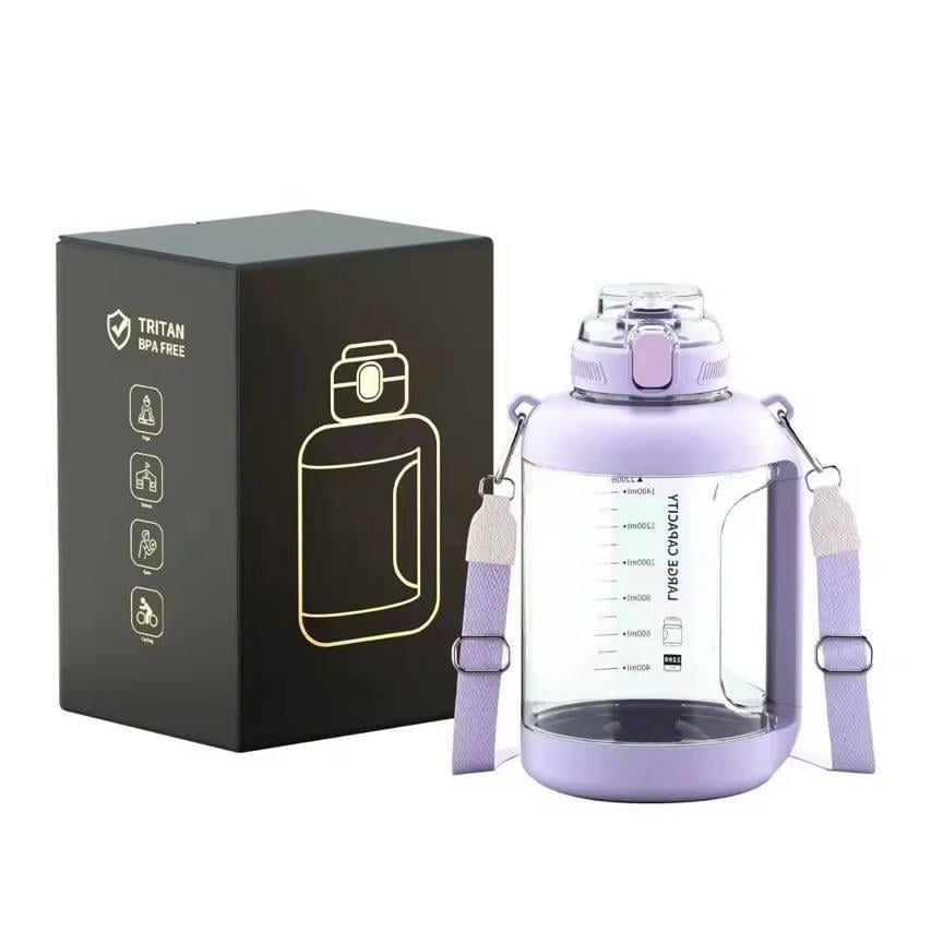 Пляшка тританова зі ручкою та широким горлом 2200 мл Фіолетовий (2855031099)