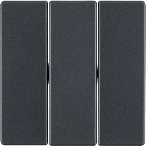 Панель лицевая Berker Q.1/Q.3/Q.7 для трехклавишного выключателя Антрацитовый (16656086)