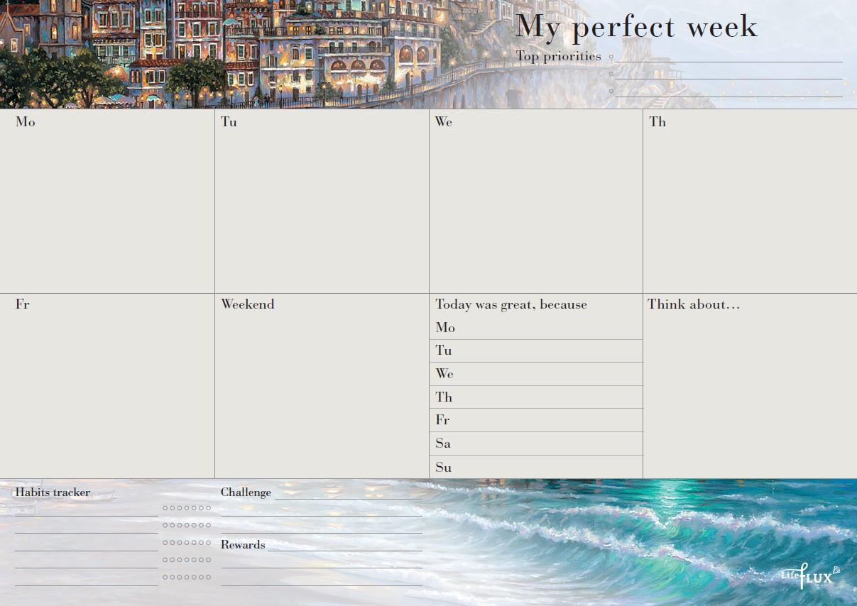 Еженедельник планер LifeFLUX My perfect week вдохновляющий А4 52 листа Море (LFWEEPSW005) Еженедельник планер LifeFLUX My perfect week вдохновляющий А4 52 листа Море (LFWEEPSW005)
