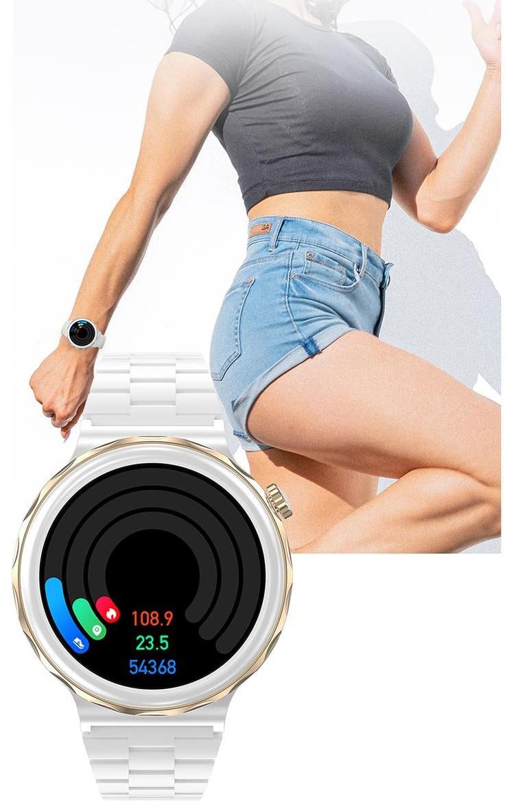 Смарт-годинник жіночий Lemfo HK43 2 ремінці Білий - фото 8 Смарт-годинник жіночий Lemfo HK43 2 ремінці Білий - фото 8