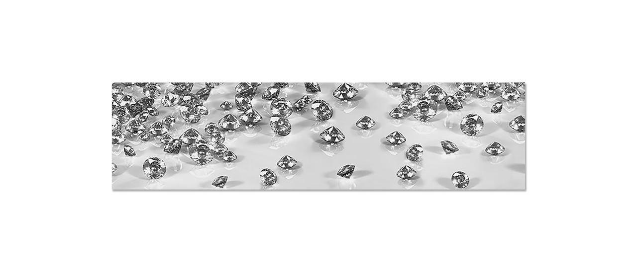 Кухонный фартук Алмазы из самоклеющейся виниловой пленки 65х250 см Серый