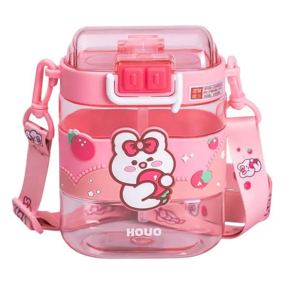 Пляшка для води дитяча Sweet з ремінцем 560 мл Рожевий (HP-14-36P) - фото 1 Пляшка для води дитяча Sweet з ремінцем 560 мл Рожевий (HP-14-36P) - фото 1