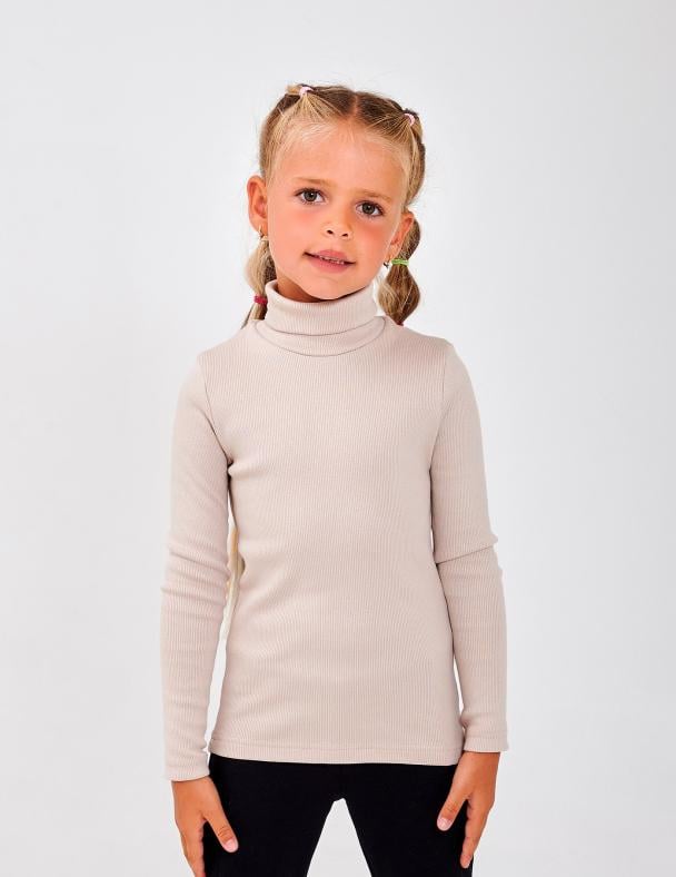 Гольф для девочки Smil Кашкорс с начесом 158 см Бежевый (114019)