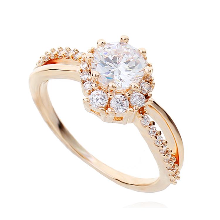 Кольцо с кристаллами Сваровски 893041b Italina р. 17 Белый