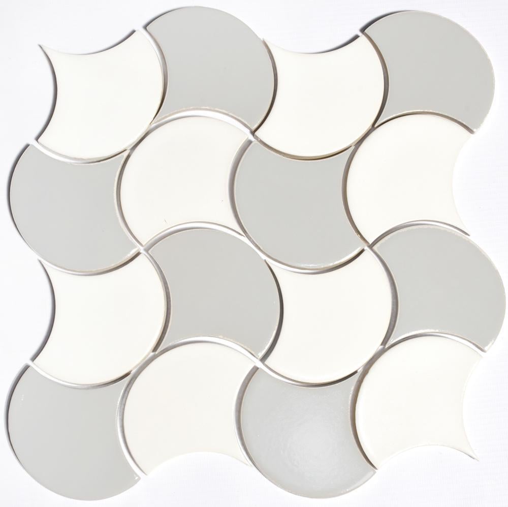 Мозаика керамическая Kotto Ceramica SCALES SC X2 6902 Flora 300x300x9 93x87 0,075 м2 Grey/White (003939)