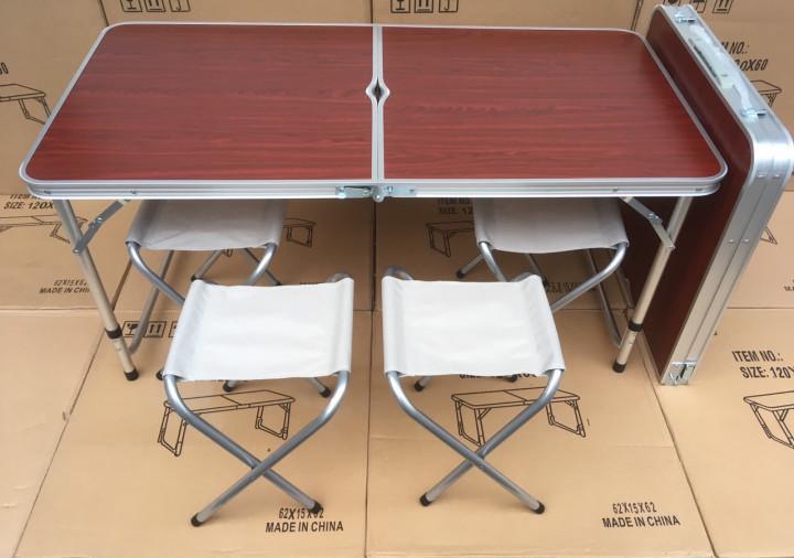 Стол для пикника Folding table + 4 Chair NO.5 Темное дерево (3829602) - фото 4