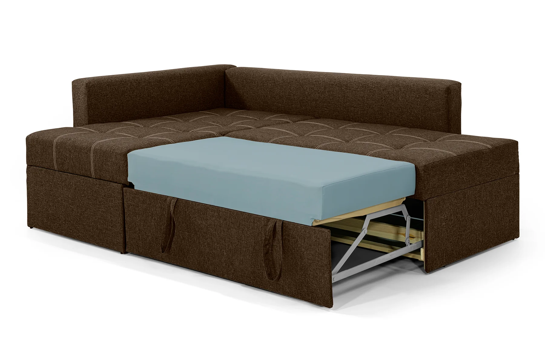 Диван угловой Франклин 225х165 см Коричневый (28118879) - фото 5