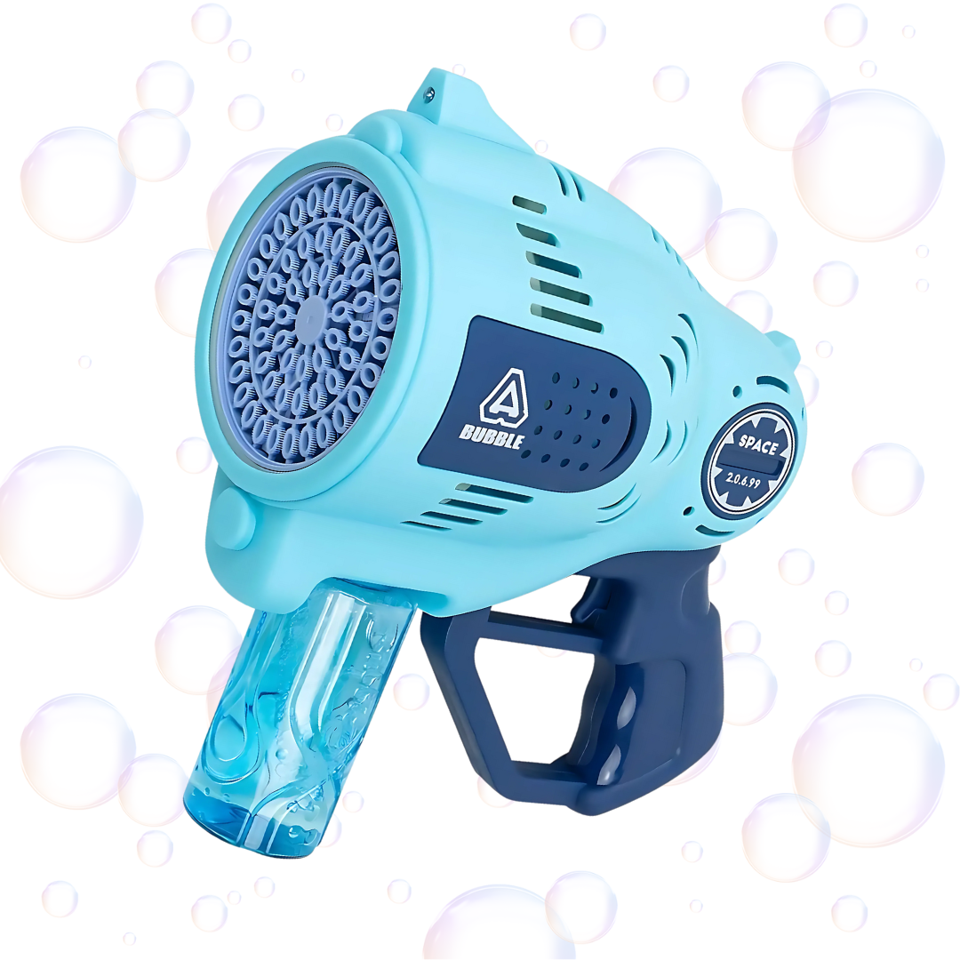 Пистолет мыльных пузырей для детей с подсветкой на аккумуляторе Синий Пистолет мыльных пузырей для детей с подсветкой на аккумуляторе Синий