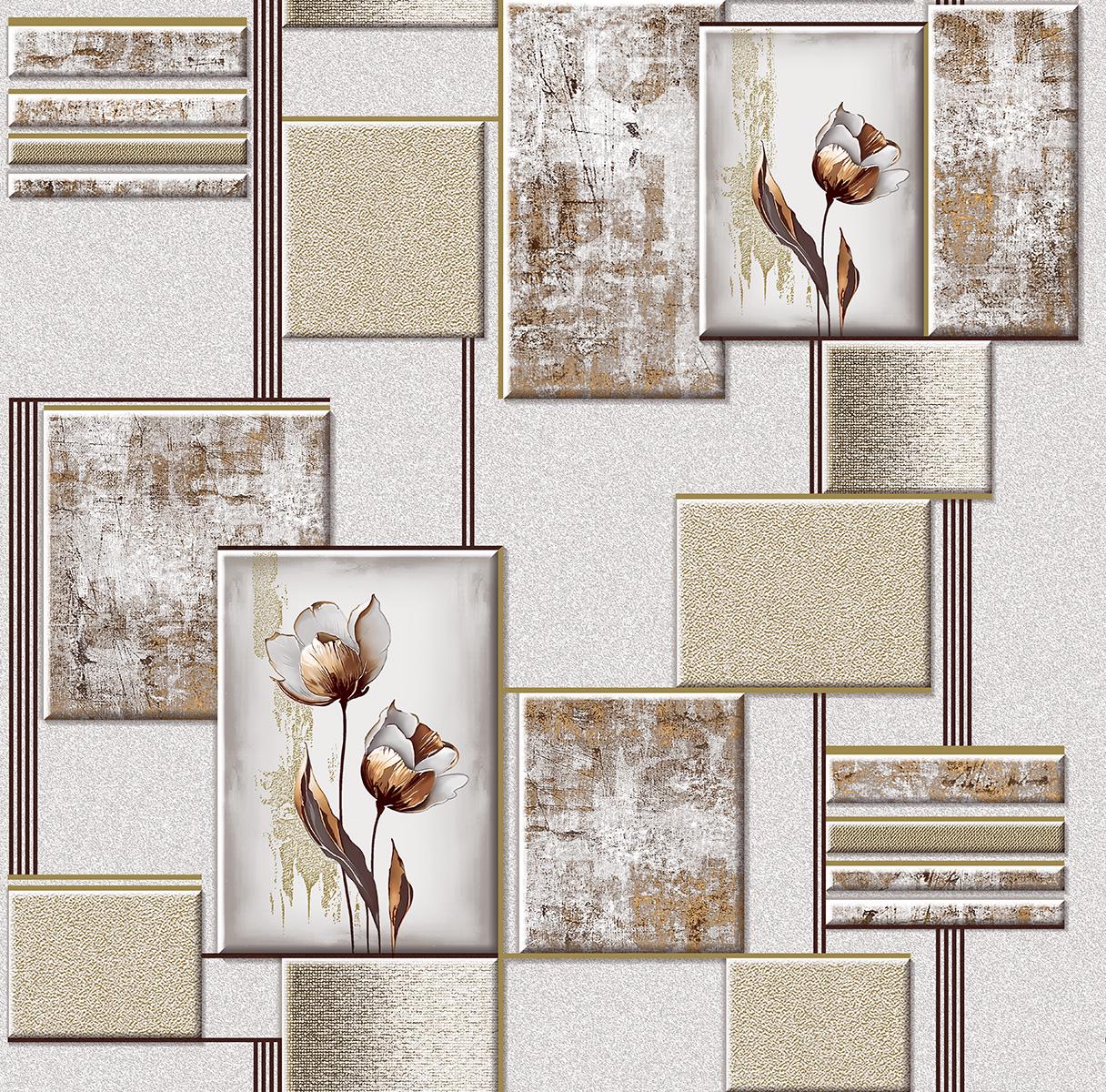 Обои бумажные влагостойкие Континент Гриф Бежевый (2244)