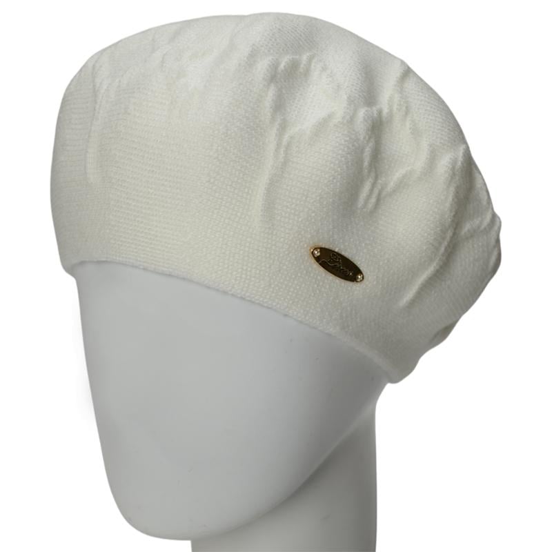 Берет женский Lirus Одри двойной шерстяной Белый