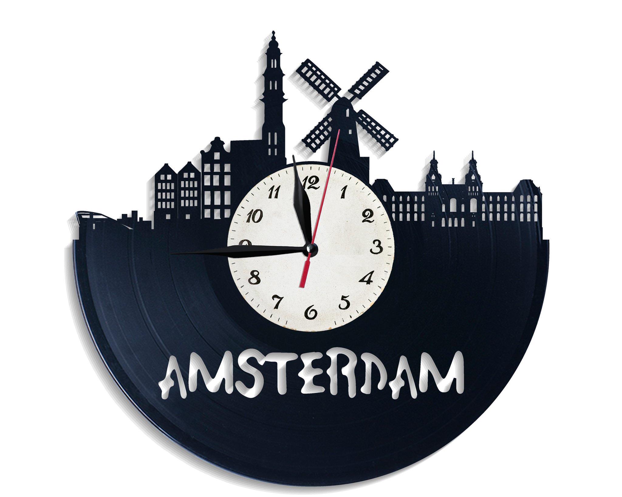 Часы настенные Амстердам 2510 из виниловой пластинки