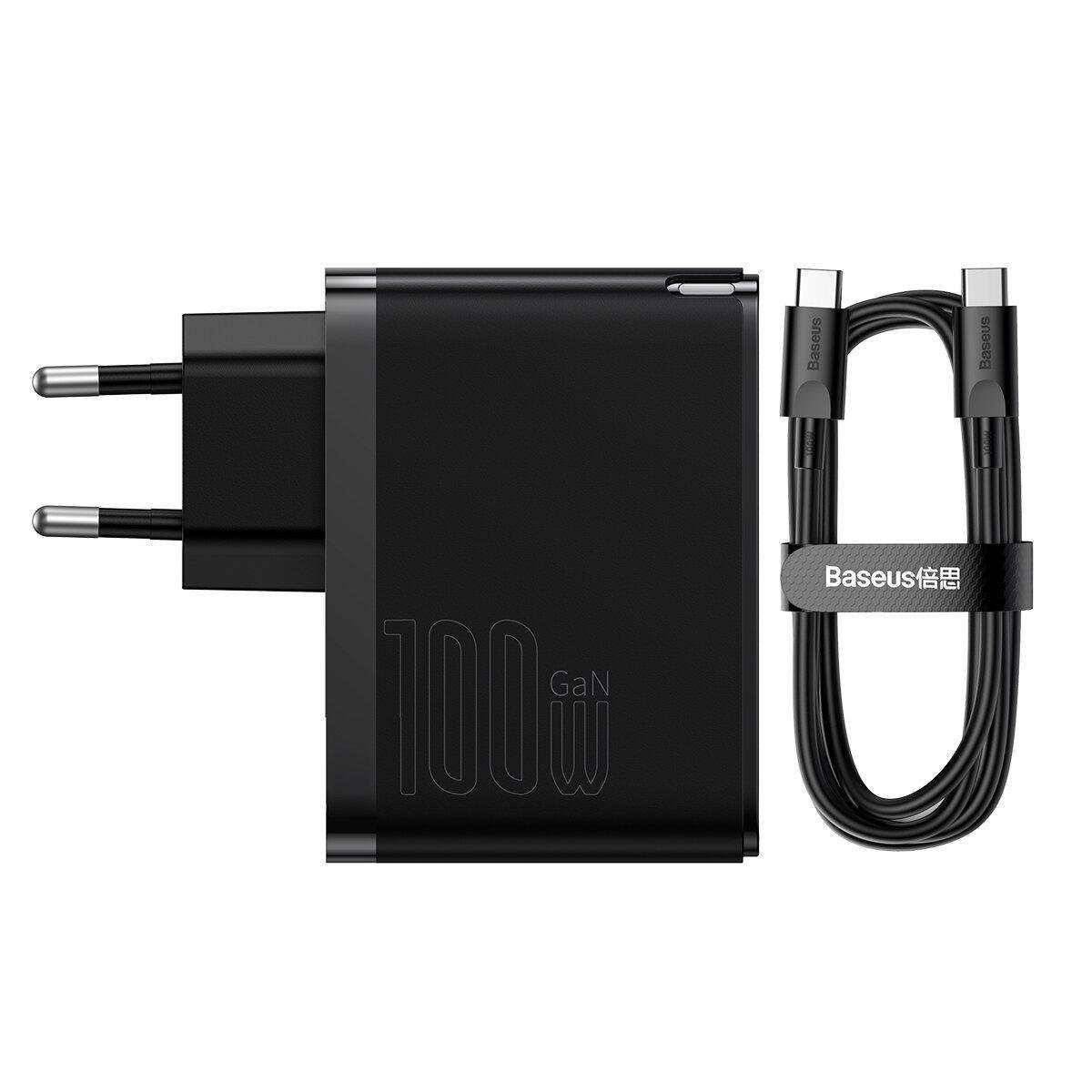 Зарядний пристрій Baseus GaN3 Pro Fast Charger C+U 100 W 1 м Black (CCGP090201)