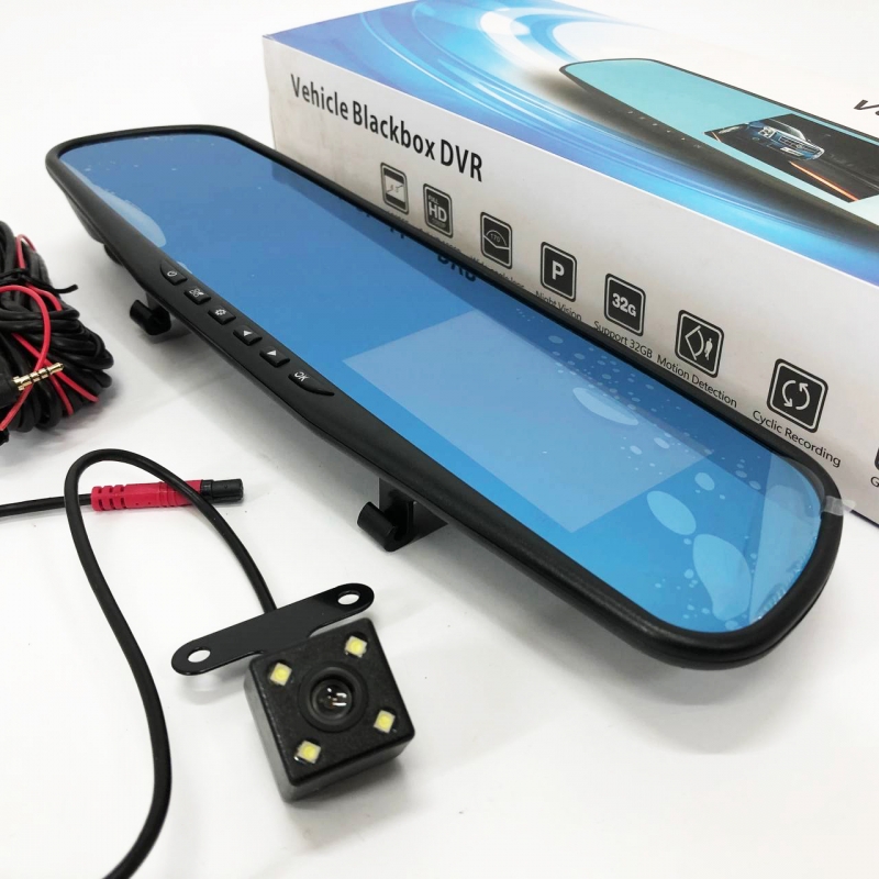 Видеорегистратор UKC L-9004 зеркало LCD 3,5" 1080P Full HD 2 камеры (tf7456) - фото 9 Видеорегистратор UKC L-9004 зеркало LCD 3,5" 1080P Full HD 2 камеры (tf7456) - фото 9