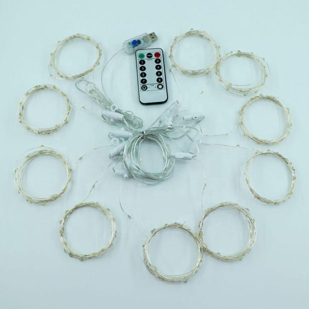 Світлодіодна гірлянда штора завіса Роса 3x3 м 300 LED USB W Білий - фото 5 Світлодіодна гірлянда штора завіса Роса 3x3 м 300 LED USB W Білий - фото 5