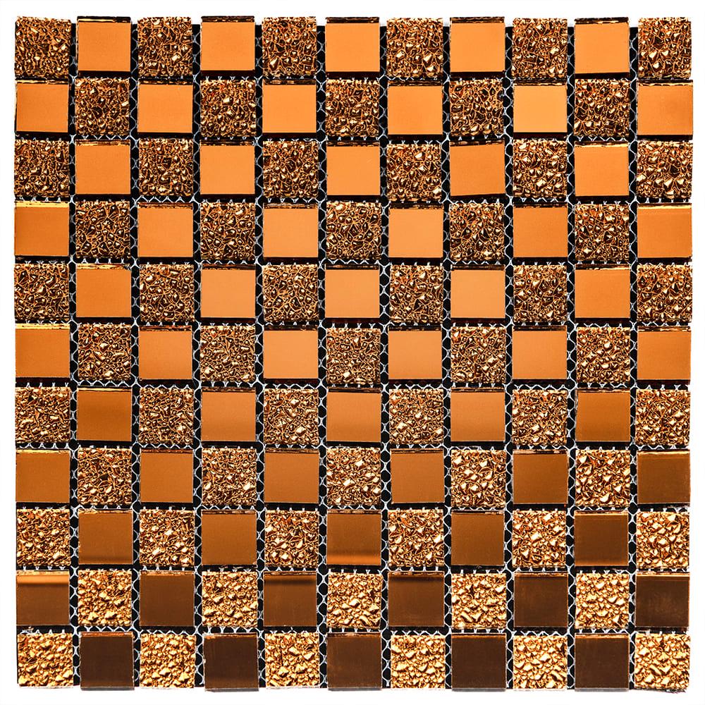 Плитка мозаїка скляна декоративна Sticker Wall на клейовій основі 298х298х4,5 мм Помаранчевий (SW-00002360) Плитка мозаїка скляна декоративна Sticker Wall на клейовій основі 298х298х4,5 мм Помаранчевий (SW-00002360)