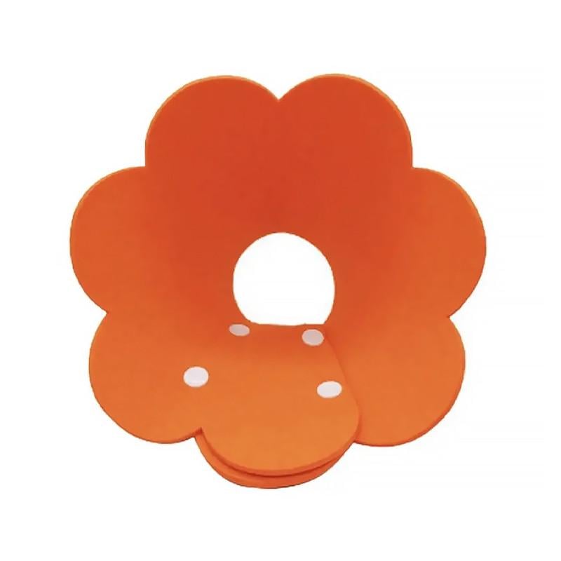 Воротник-подушка для кошек мягкий Lesko DT-1063 Flower L Orange