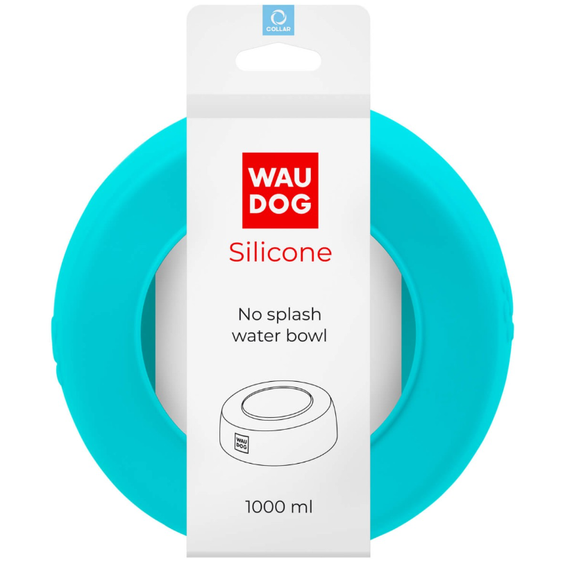 Миска-непроливайка WAUDOG Silicone 1000 мл Голубой (00000007732)