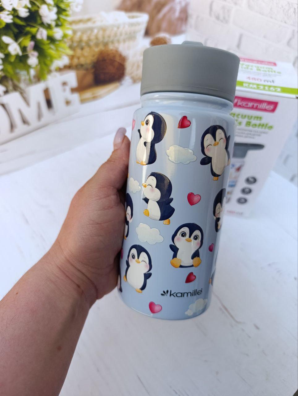Термобутылка детская Kamille 480 мл Голубой (KM-2162bl) - фото 2 Термобутылка детская Kamille 480 мл Голубой (KM-2162bl) - фото 2