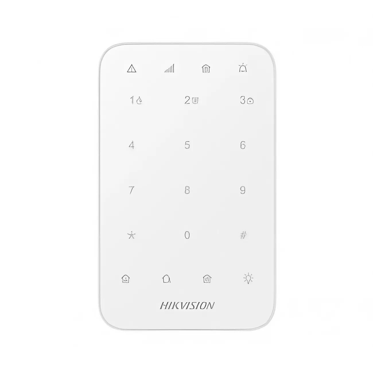 Клавіатура LED бездротова Hikvision DS-PK1-E-WE 868 МГц живлення 4 батареї АА Білий (025ca599)