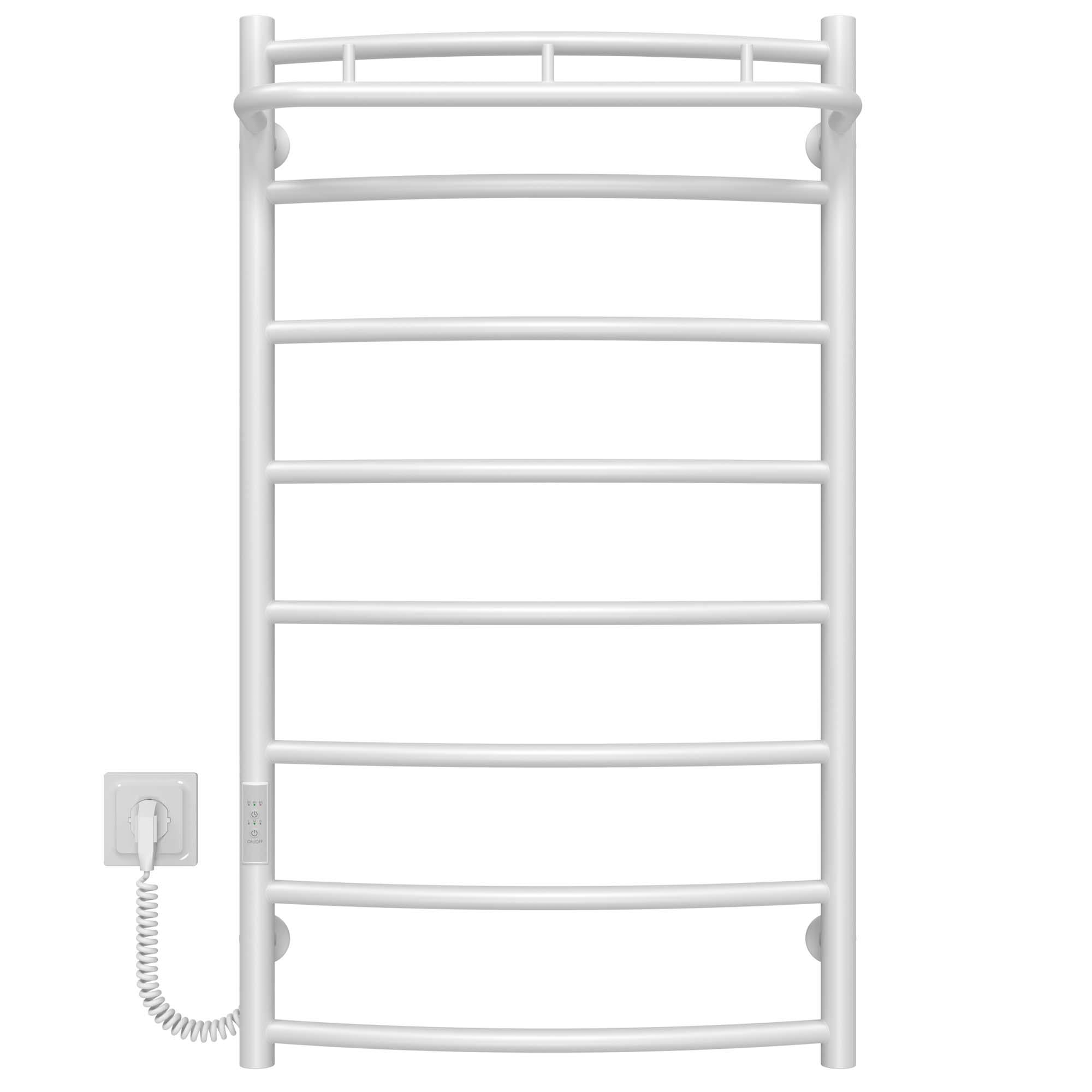 Полотенцесушитель электрический Deffi Классик N П8 WD03 левое подключение нержавеющая сталь 500x900 см Белый (C.KN.90.50.8.EWL3)